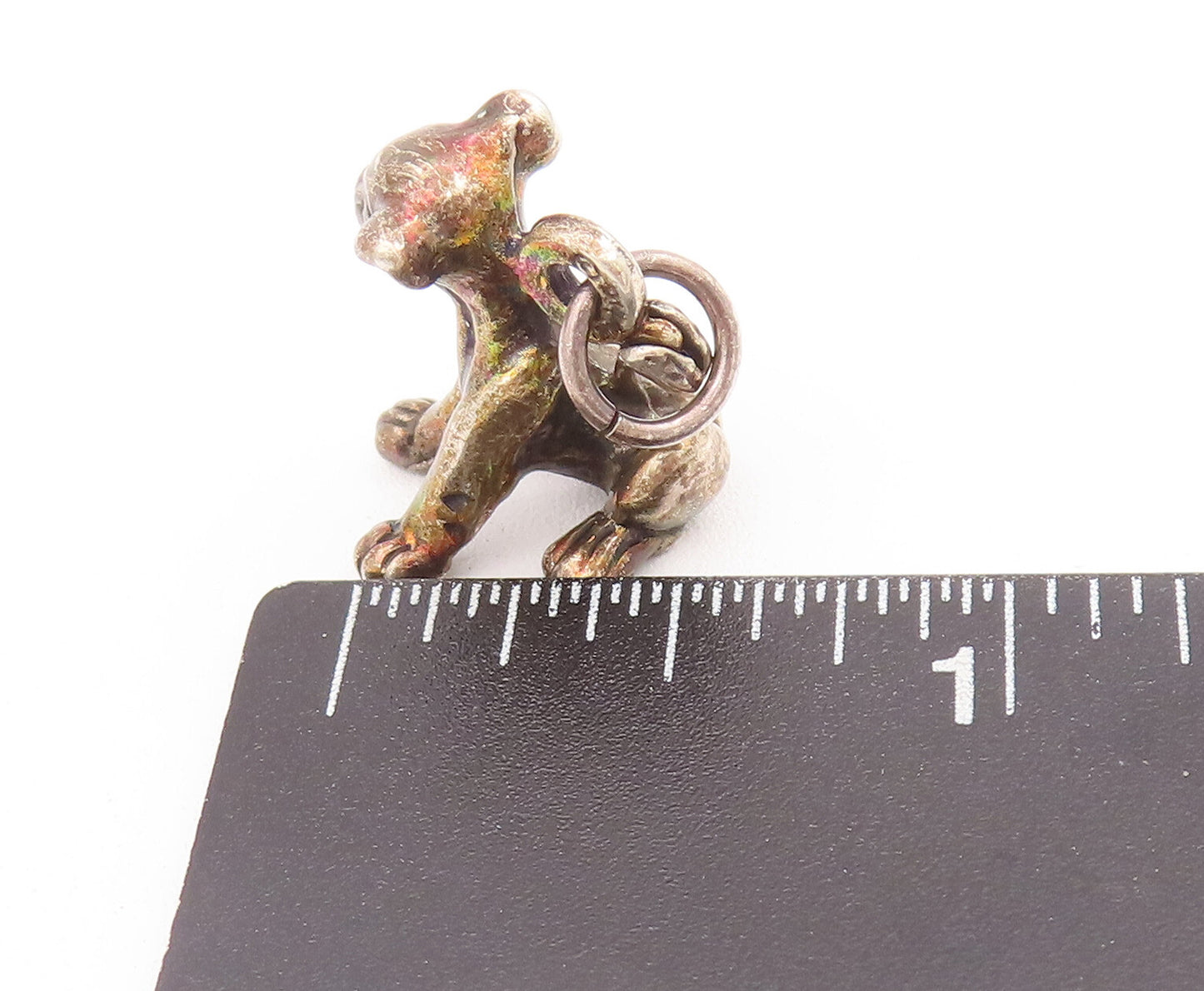 925 Sterling Silver Vintage Pendant Solid 3D Carved Disney Simba Charm PT22817