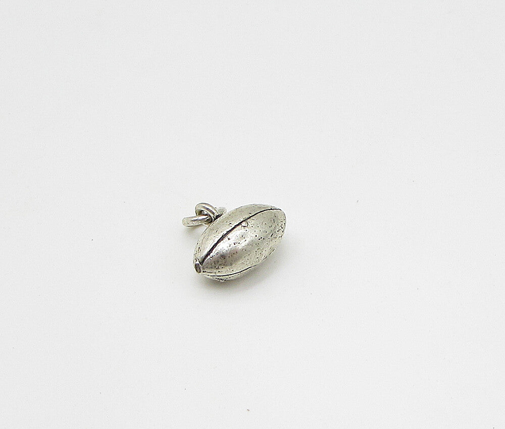 925 Sterling Silver Vintage Football Charm Pendant PT1826