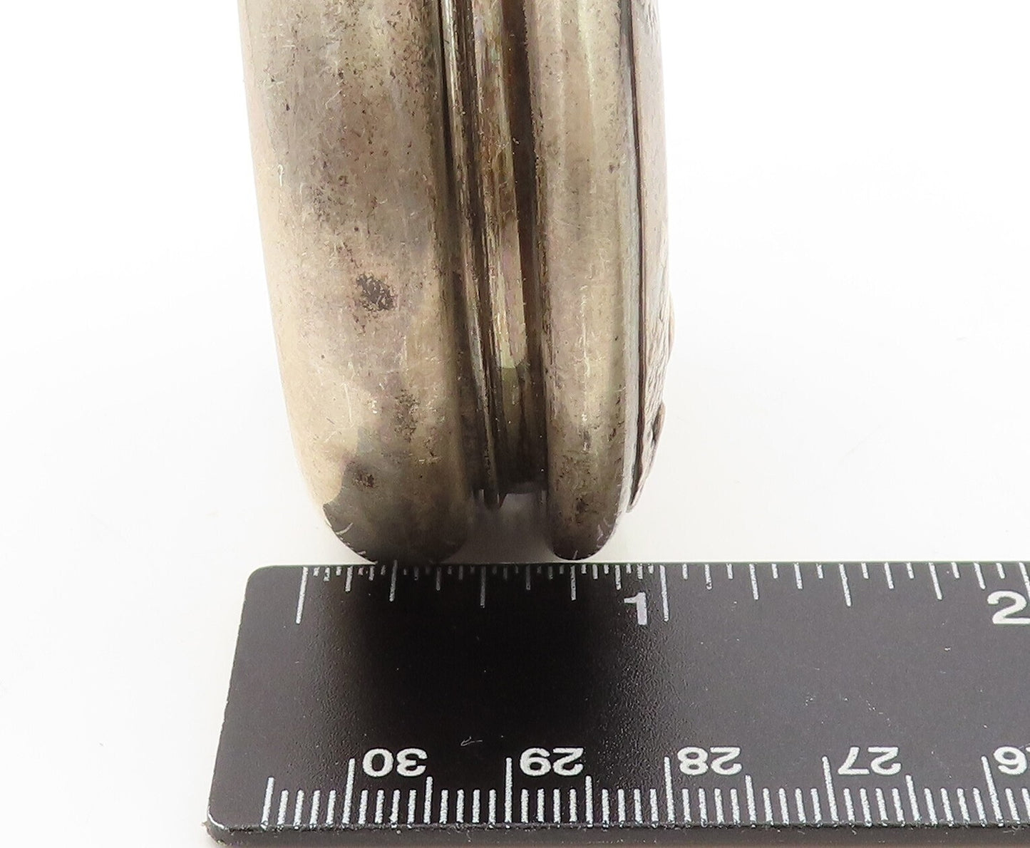 925 Sterling Silver Vintage Pill Box WC ENGLAND Antique Carved (OPENS) TR3818