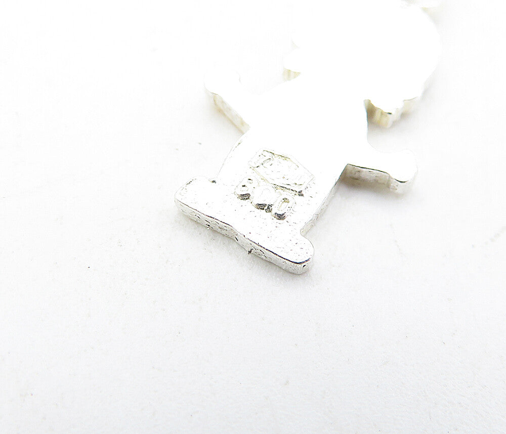 925 Sterling Silver Petite Enamel Coated Little Boy Drop Pendant PT3706