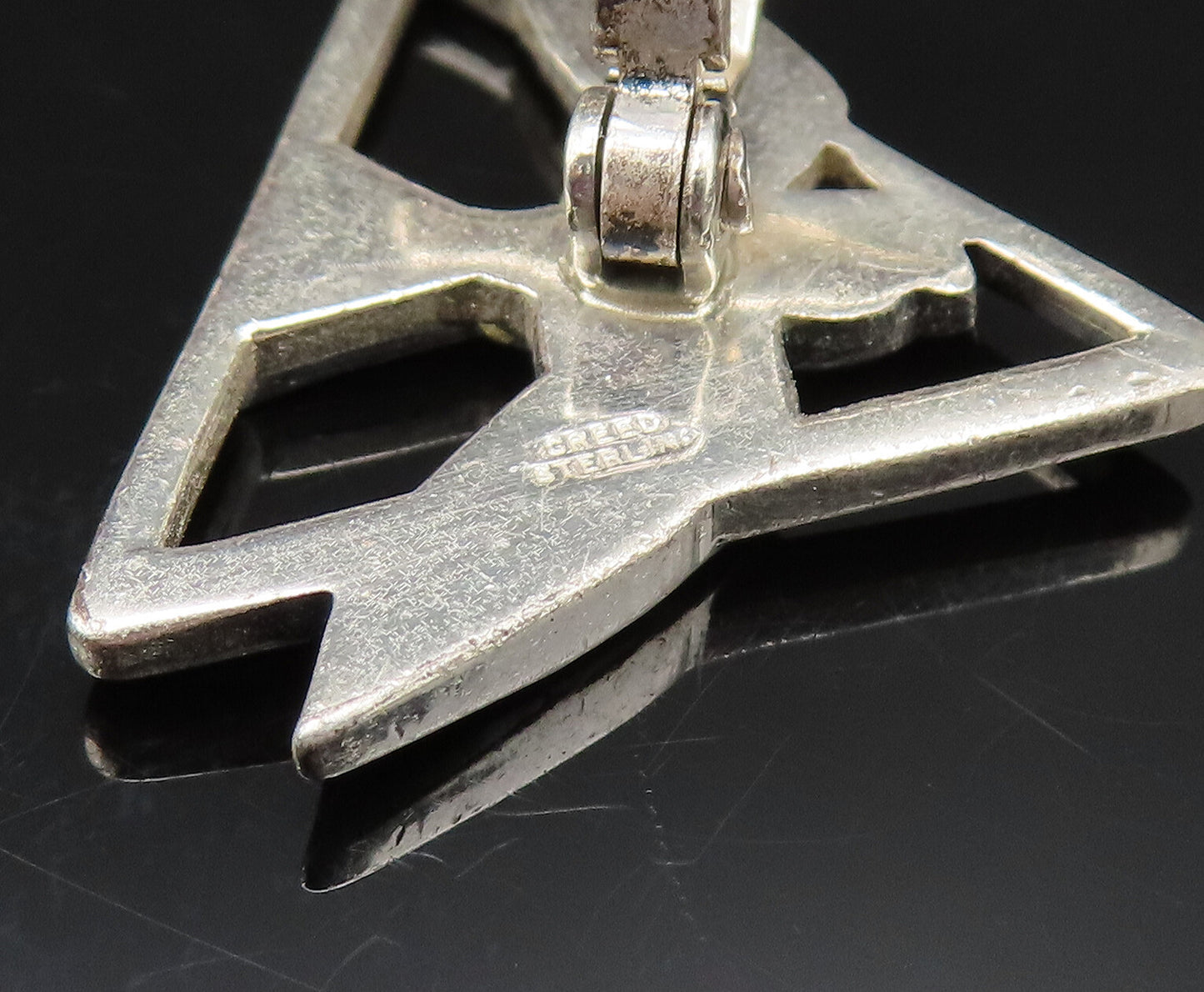 CREED 925 Silver Vintage Religious Flying Dove Birds Cuff Links TR3408