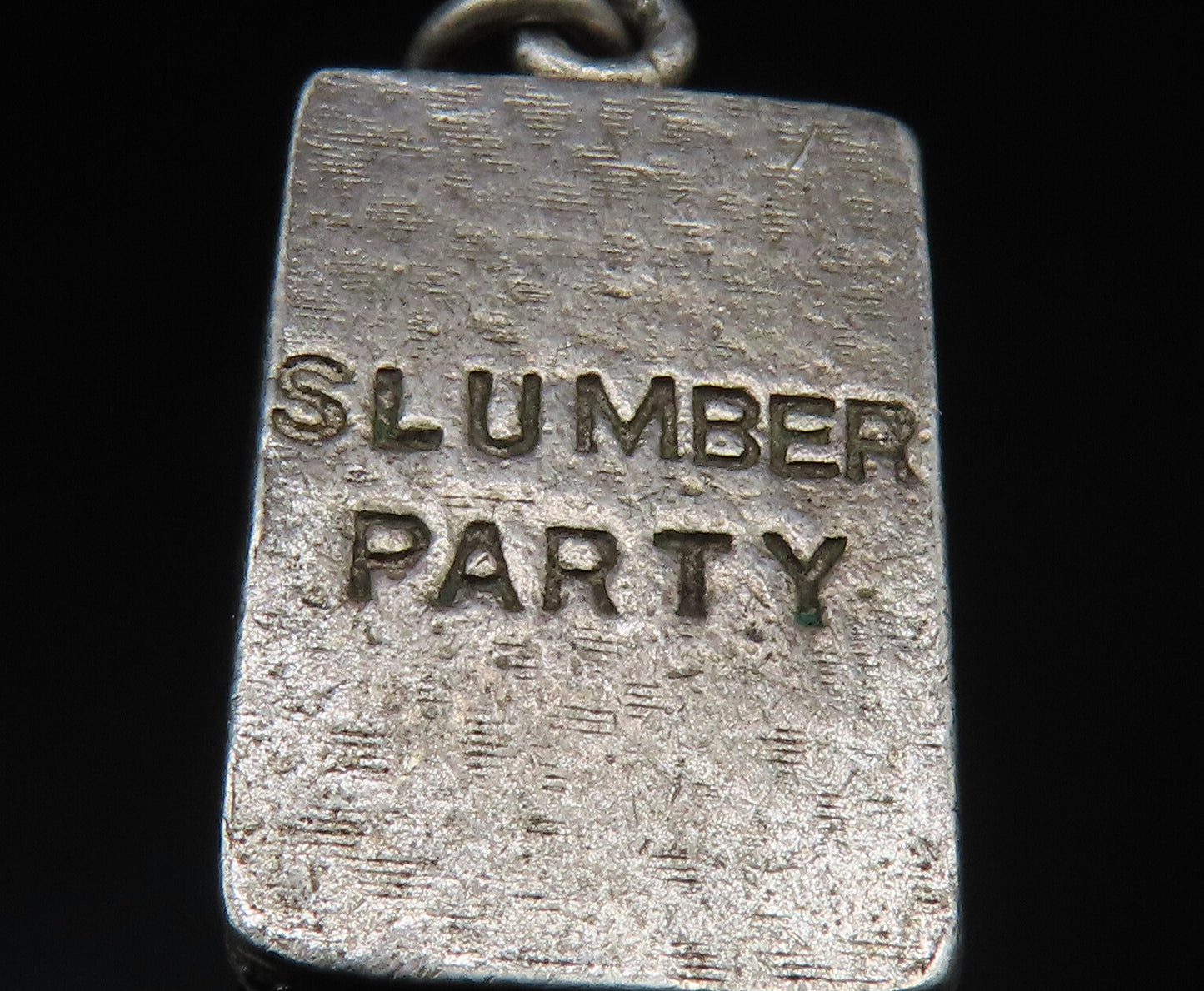 925 Sterling Silver Vintage Slumber Party Enamel Flower Bed Pendant PT20594
