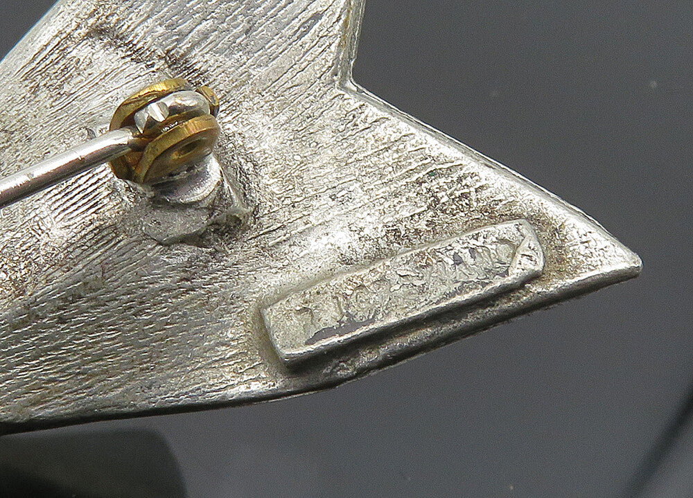 RJ GRAZIANO 925 Sterling Silver Vintage Bow Tied Ribbon Brooch Pin BP7970