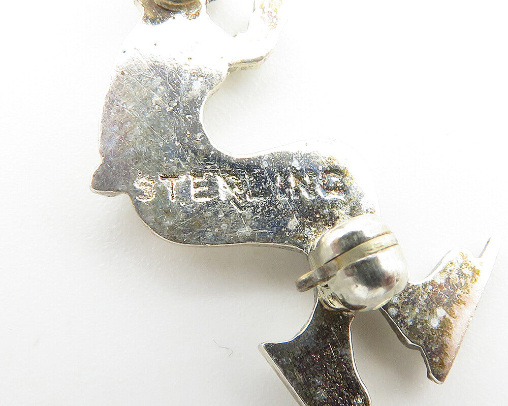925 Sterling Silver Vintage Shiny Petite Ice Skating Woman Brooch Pin BP4246