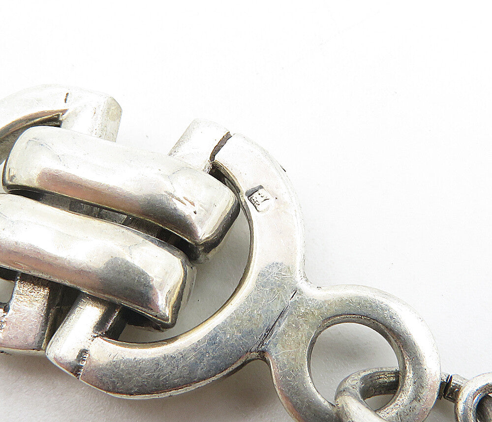 925 Sterling Silver Vintage Egyptian Pharaoh Shiny Linked Key Chain TR1427