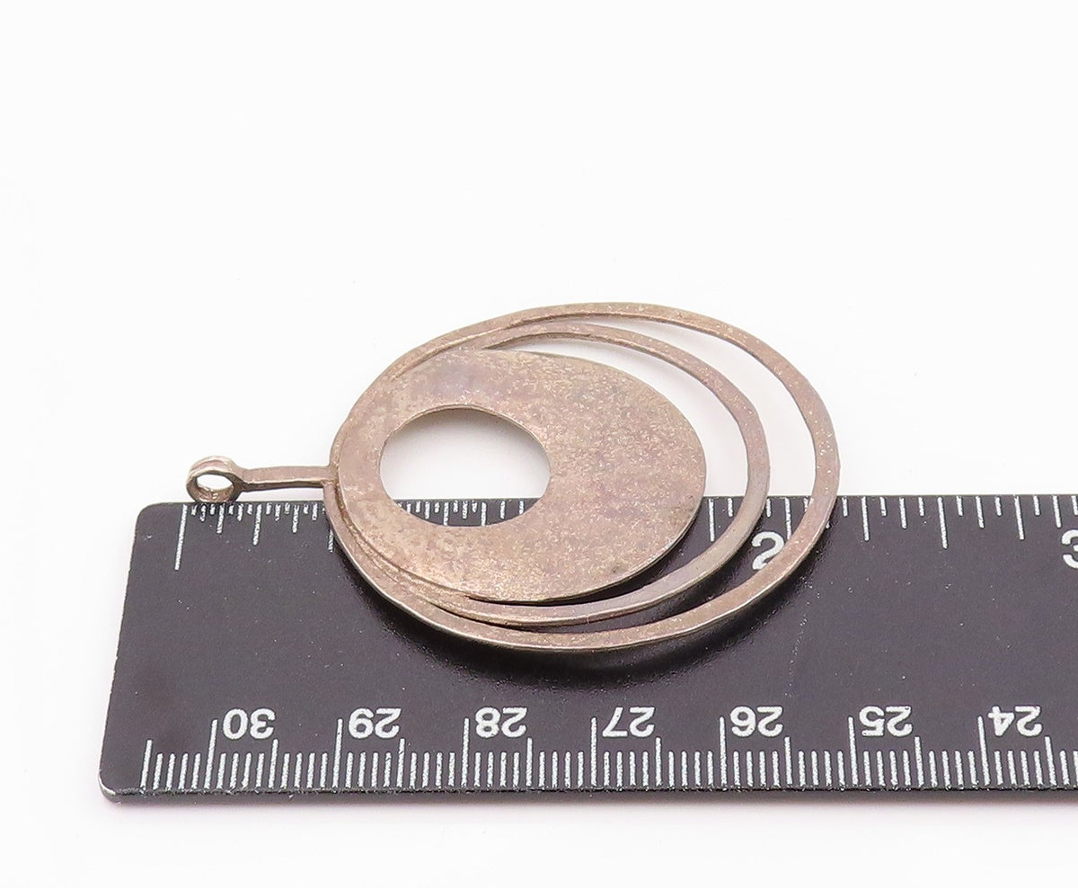 925 Sterling Silver Vintage Pendant SILPADA Hammered Concentric Circle PT26015