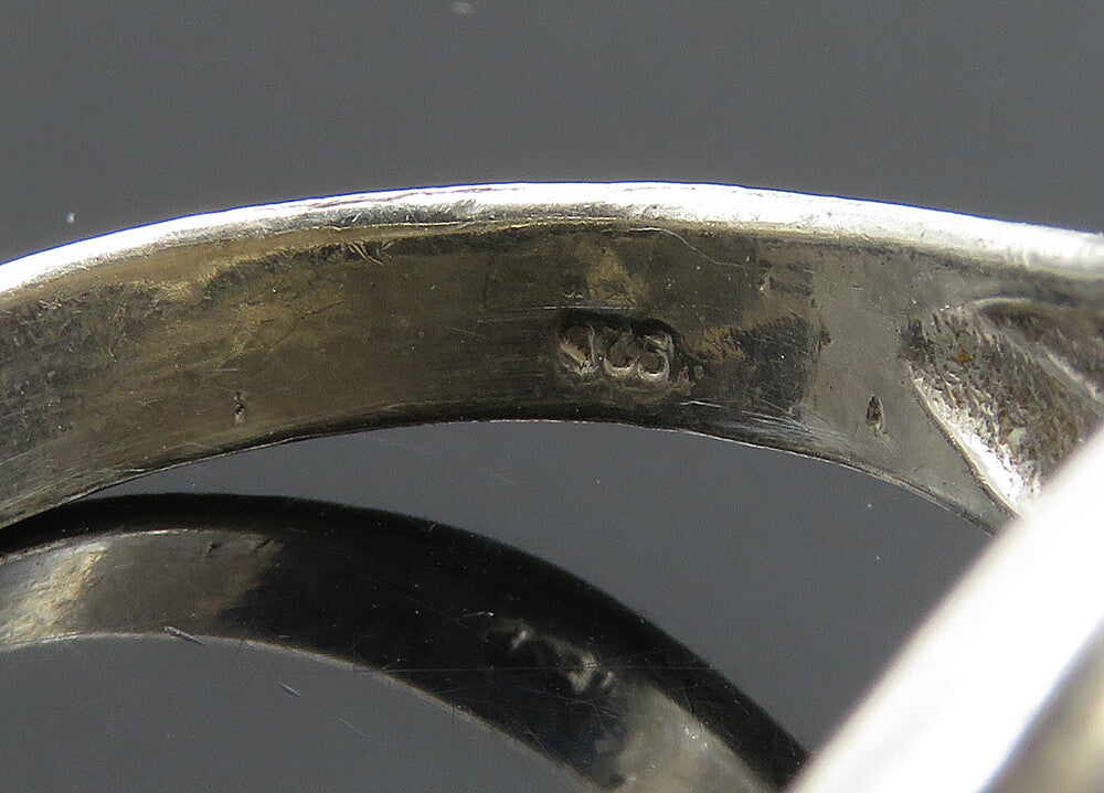 925 Sterling Silver Vintage Shiny Fluted Bypass Style Band Ring Sz 9 RG20901
