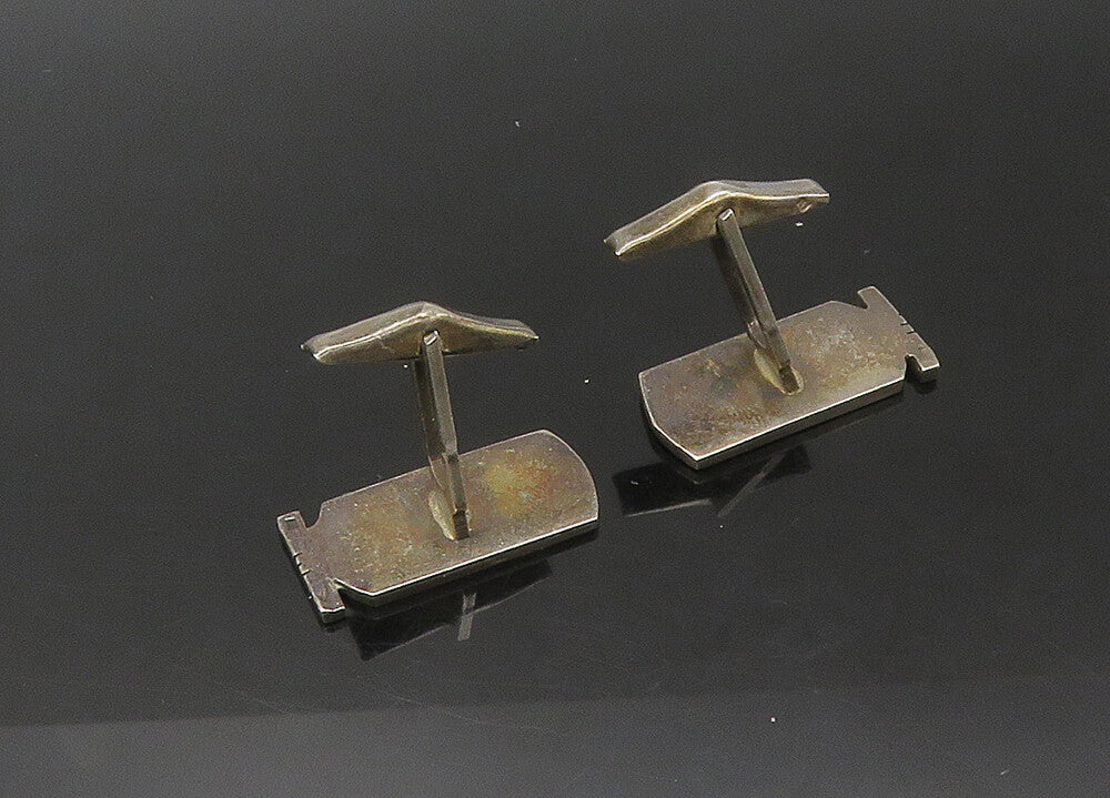 MIDDLE EAST 925 Sterling Silver Vintage Egyptian Cartouche Cufflinks TR3067