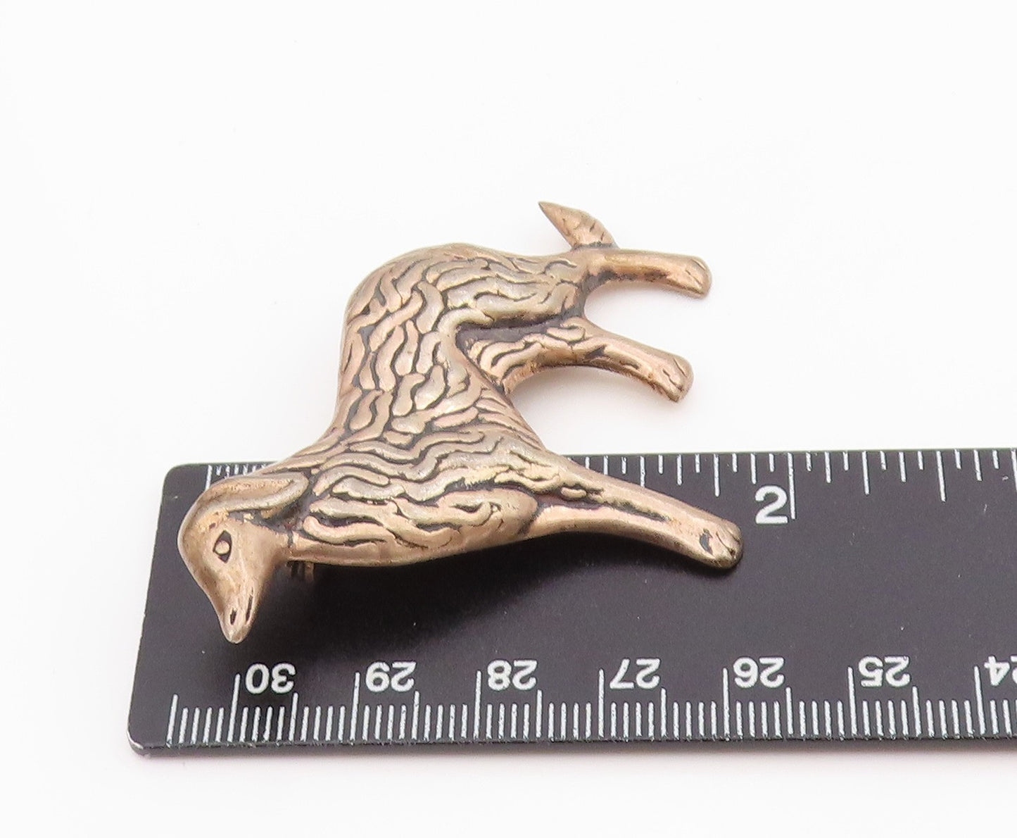 925 Sterling Silver Vintage Brooch Pin Textured Borzoi Dog Figurine BP12164