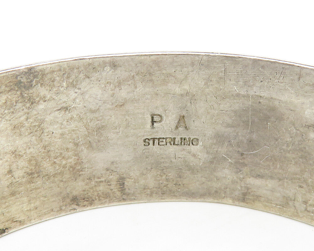 PRICILLA APACHETO NAVAJO 925 Sterling Silver Vintage Fluted Dome Bracelet BT7058
