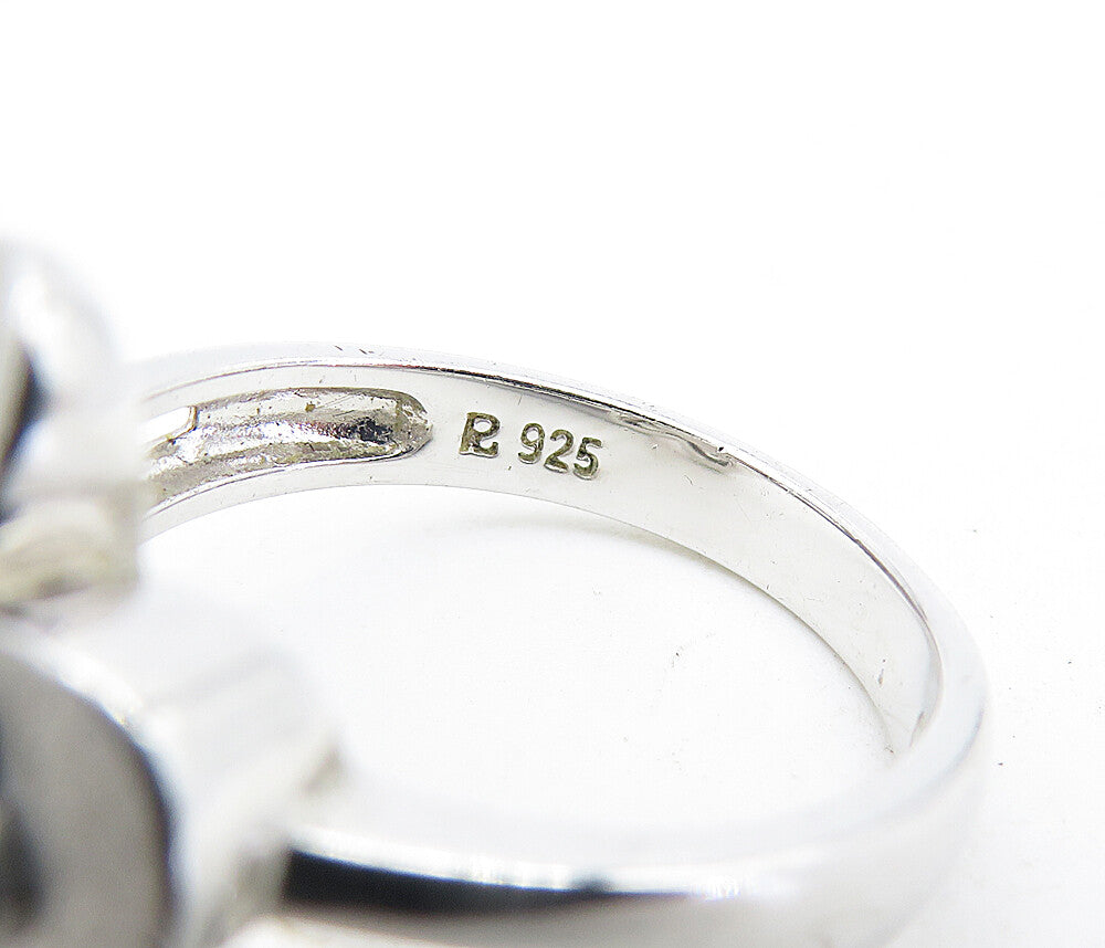 ROSS SIMON 925 Silver Genuine Diamond Hope Stamped Band Ring Sz 8 RG6995
