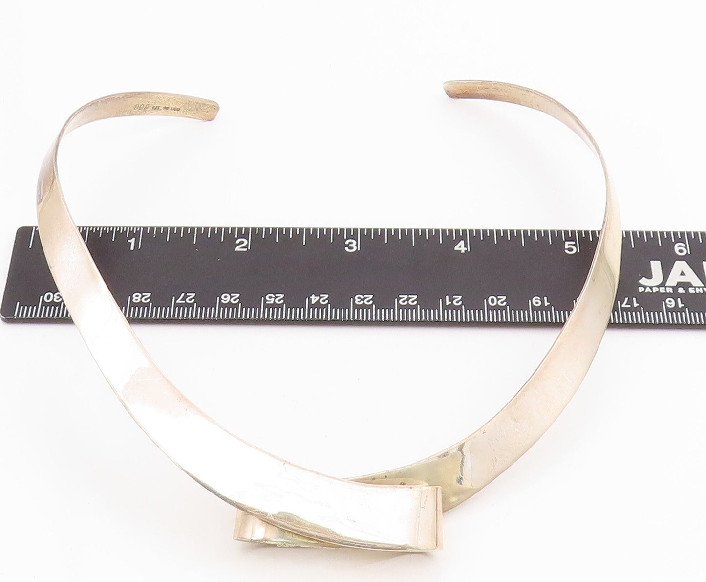 925 Sterling Silver Vintage Necklace Minimalist Designer Cutout NE4474