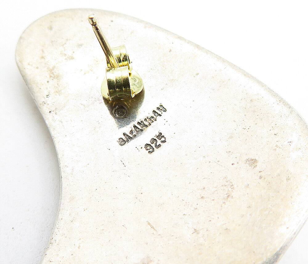 BAYANIHAN 925 Silver & 14K GOLD Vintage Hollow Design Drop Earrings EG2383