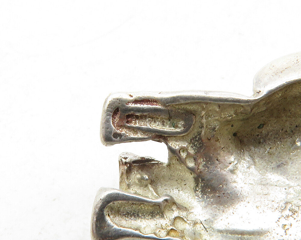 925 Sterling Silver Vintage Petite Walking Elephant Drop Pendant PT10092