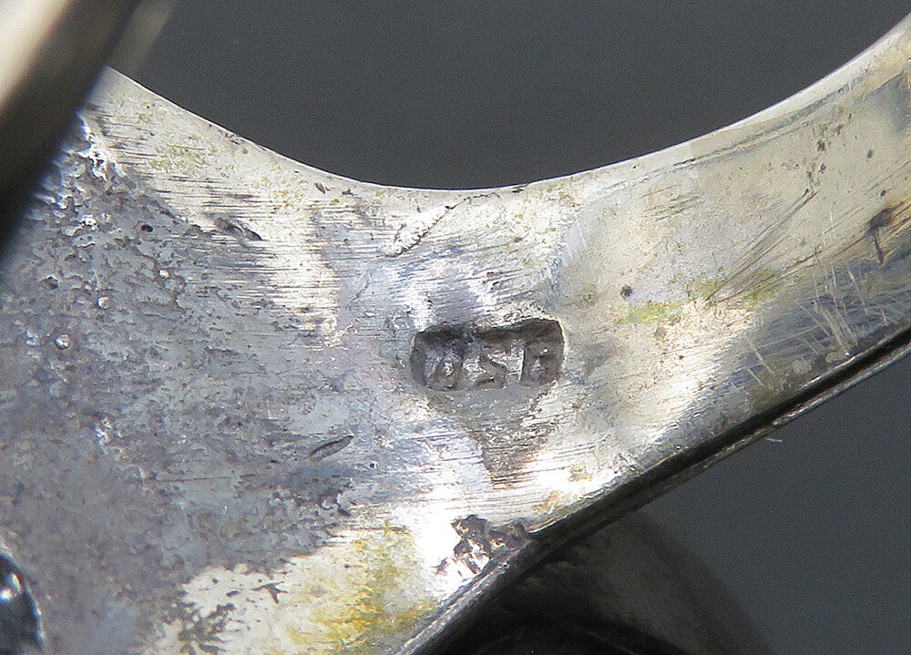 925 Sterling Silver Vintage Skeleton Head Large Biker Ring Sz 12 RG23254