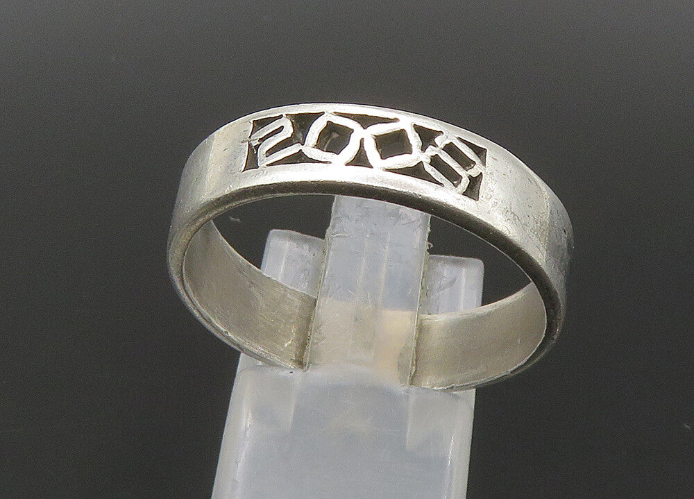 925 Sterling Silver Vintage Minimalist Smooth Large Band Ring Sz 12 RG22419
