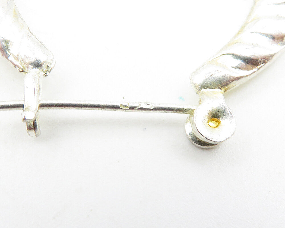 925 Sterling Silver Shiny Polished Hollow Round Hoop Earrings EG5686