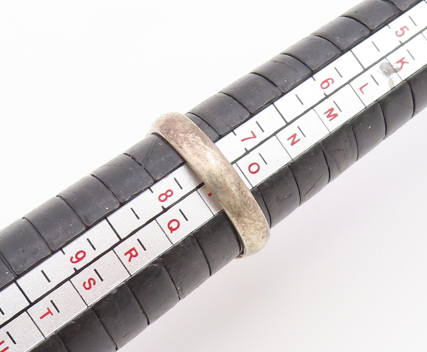 925 Sterling Silver Vintage Ring Gemstone Eternity Knot Band Sz 7.5 RG36676