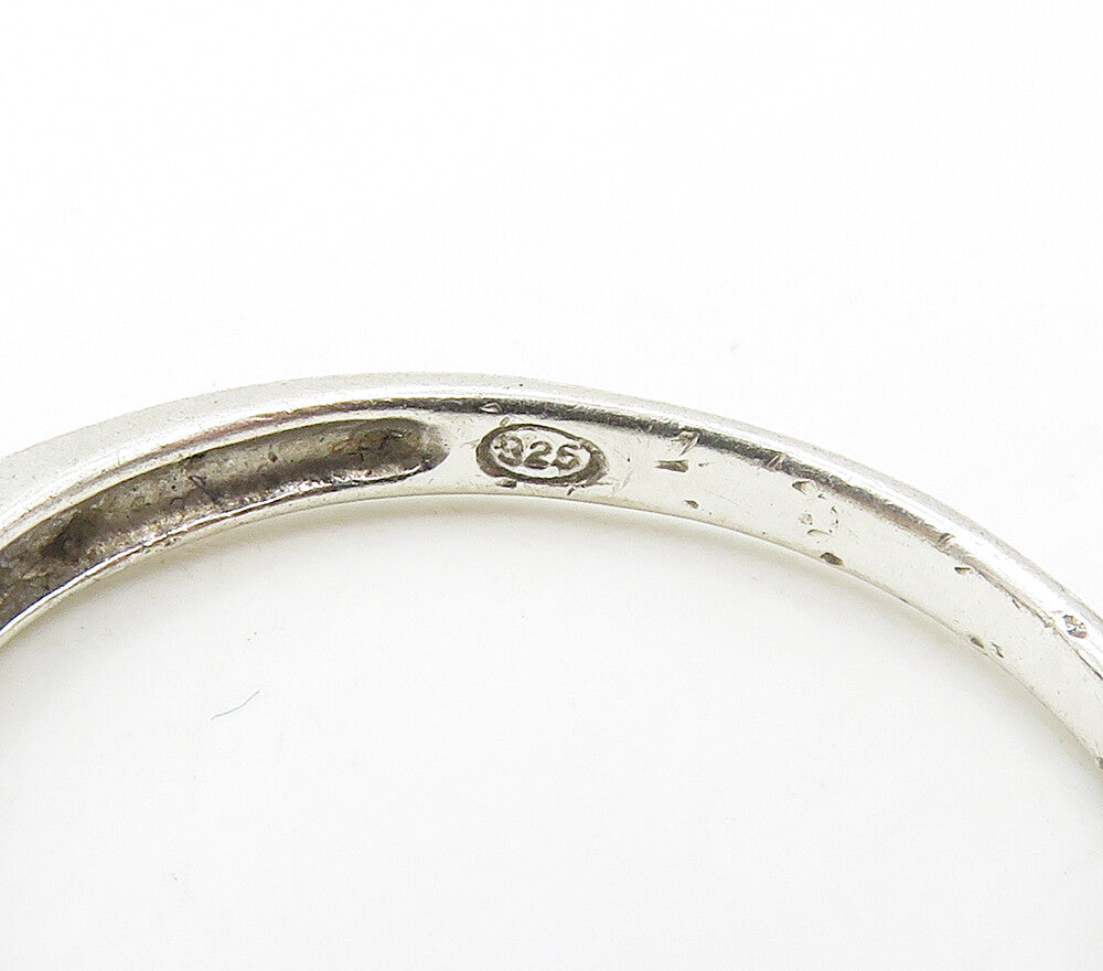 925 Sterling Silver Sparkling Cubic Zirconia Smooth Band Ring Sz 9 RG16308