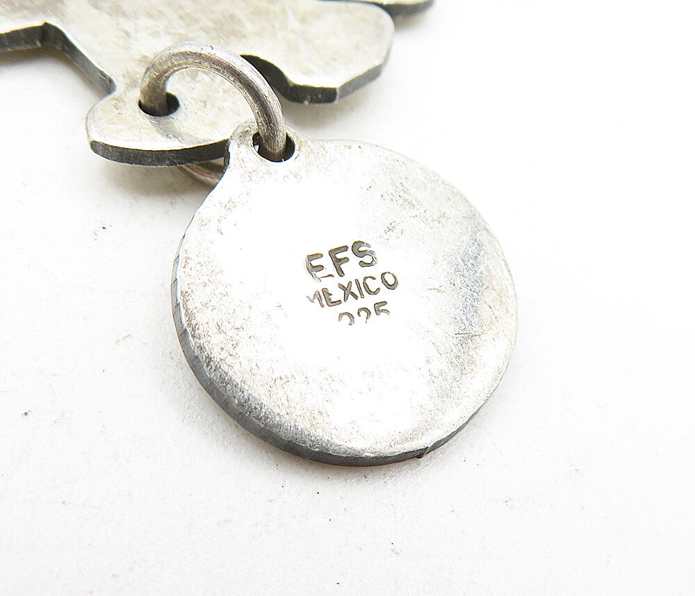 EFS MEXICO 925 Silver Vintage Children Holding Hands Unity Brooch Pin BP1475