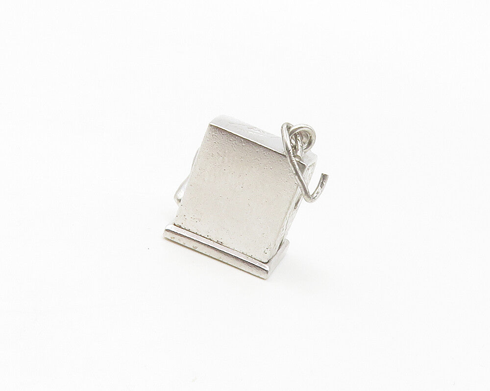 925 Sterling Silver Vintage Shiny Petite Slot Machine Motif Pendant PT13484
