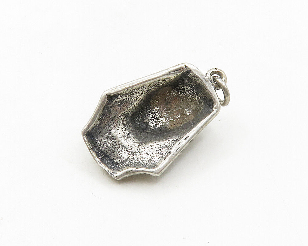 925 Sterling Silver Vintage Egyptian Pharaoh Head Oxidized Pendant PT15093