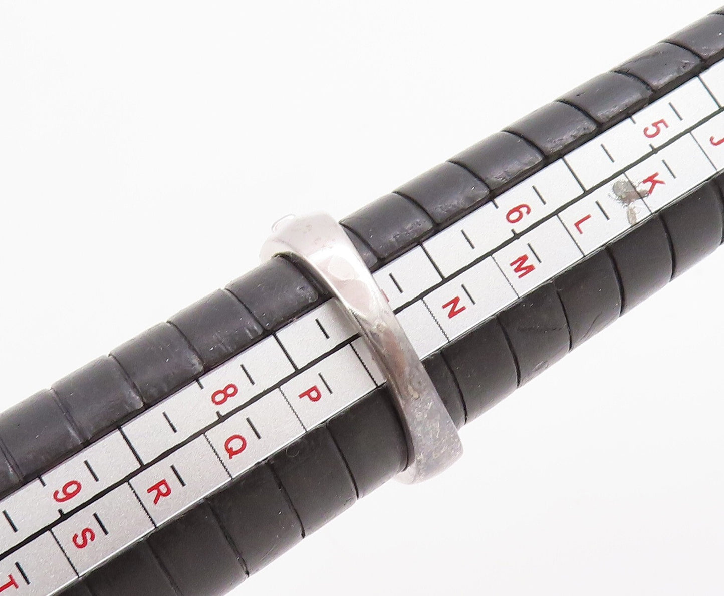 925 Sterling Silver Vintage Ring Rectangle Sapphire Halo CZ Inlay Sz 7 RG30745