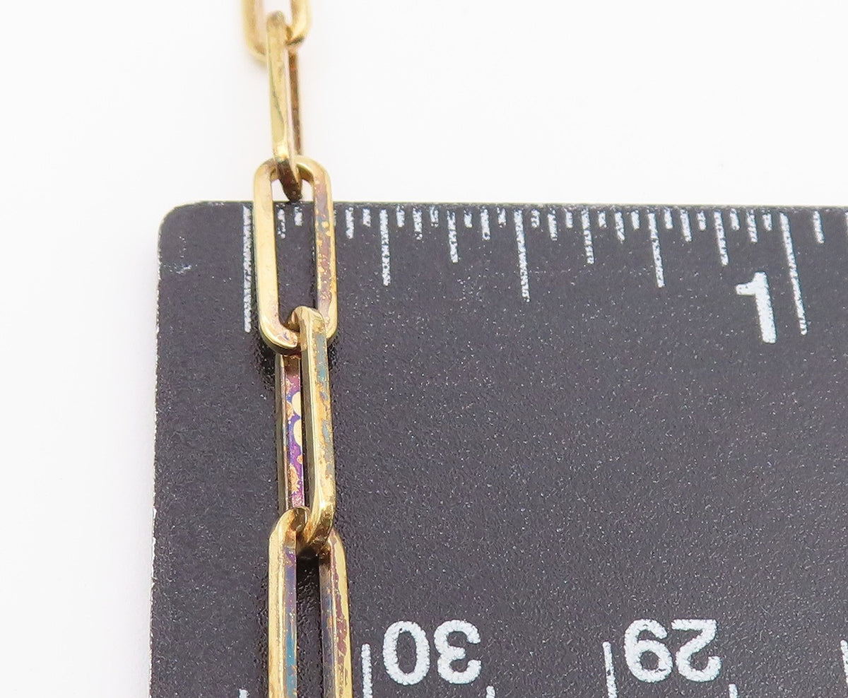 925 Sterling Silver Vintage Necklace Gold Plated Interlocking Oval Chain NE4934