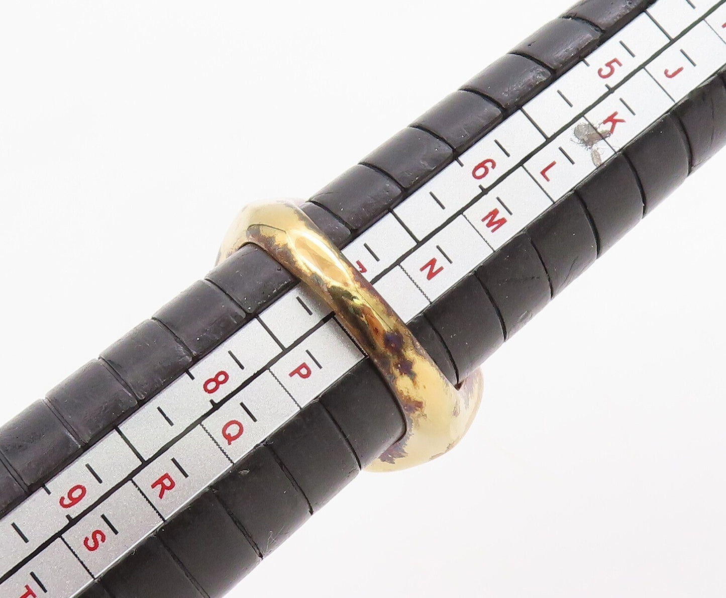 925 Sterling Silver Vintage Ring Gold Plated Diamonds Gemstones Sz 7 RG30958