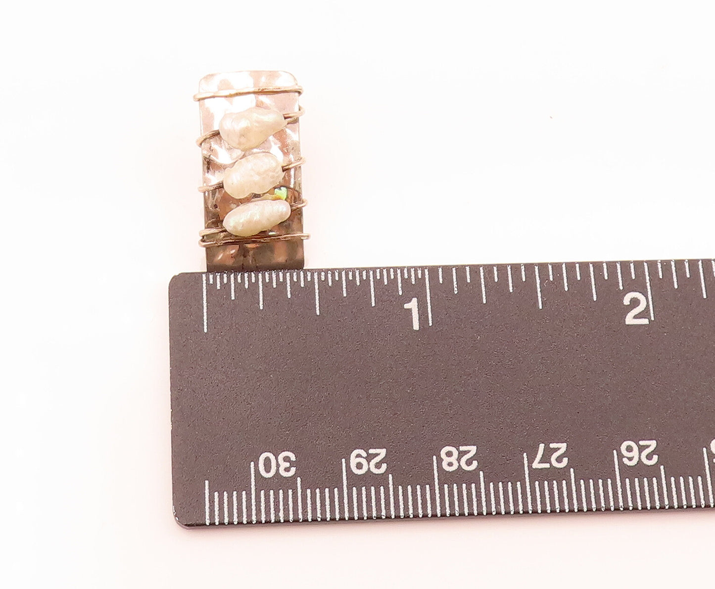 925 Sterling Silver Vintage Wire Frame Pearl Rectangular Earrings EG12418