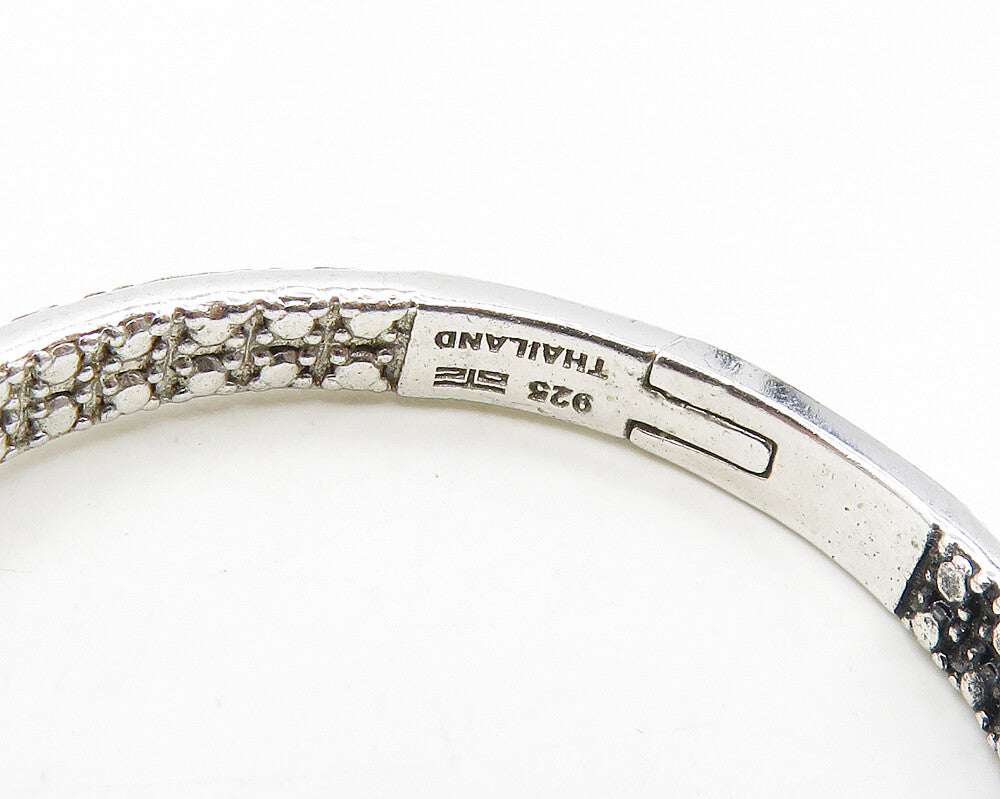 925 Sterling Silver Genuine Diamonds Shiny Round Hoop Earrings EG9171