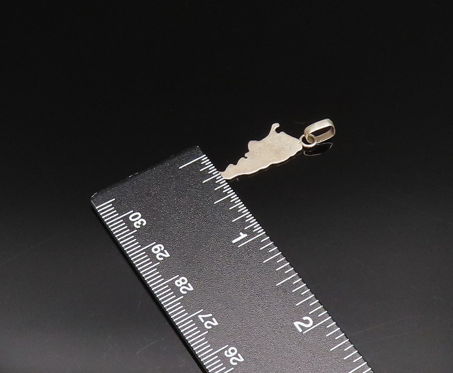 925 Sterling Silver Vintage Minimalist Map Motif Drop Pendant PT21293