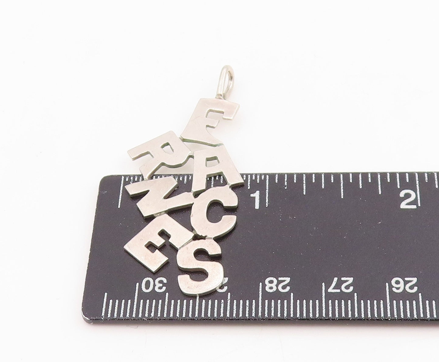 925 Sterling Silver Vintage Pendant Monogram Nameplate Collection Charm PT25616