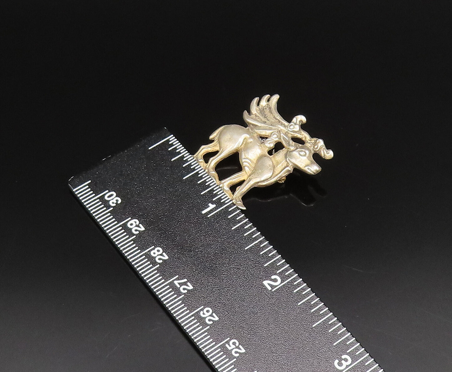 MMA 925 Sterling Silver Vintage Royal Donkey Animal Brooch Pin BP9857