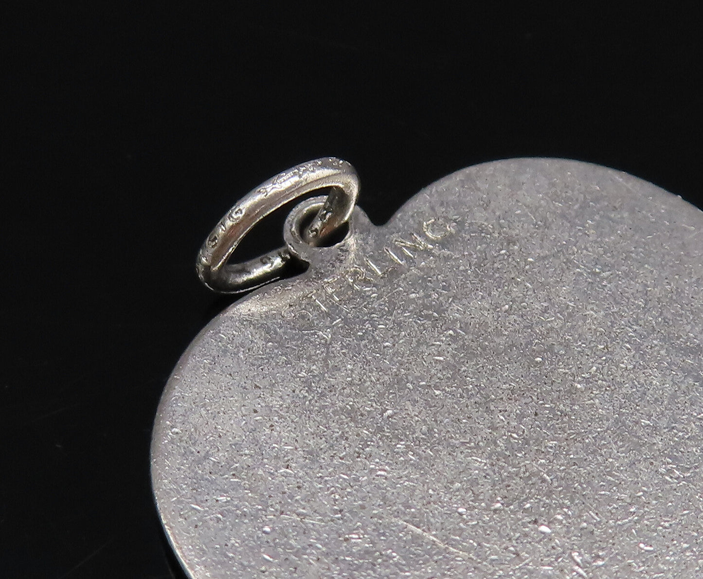 925 Sterling Silver Vintage Engraved Happy Birthday Love Heart Pendant PT21839