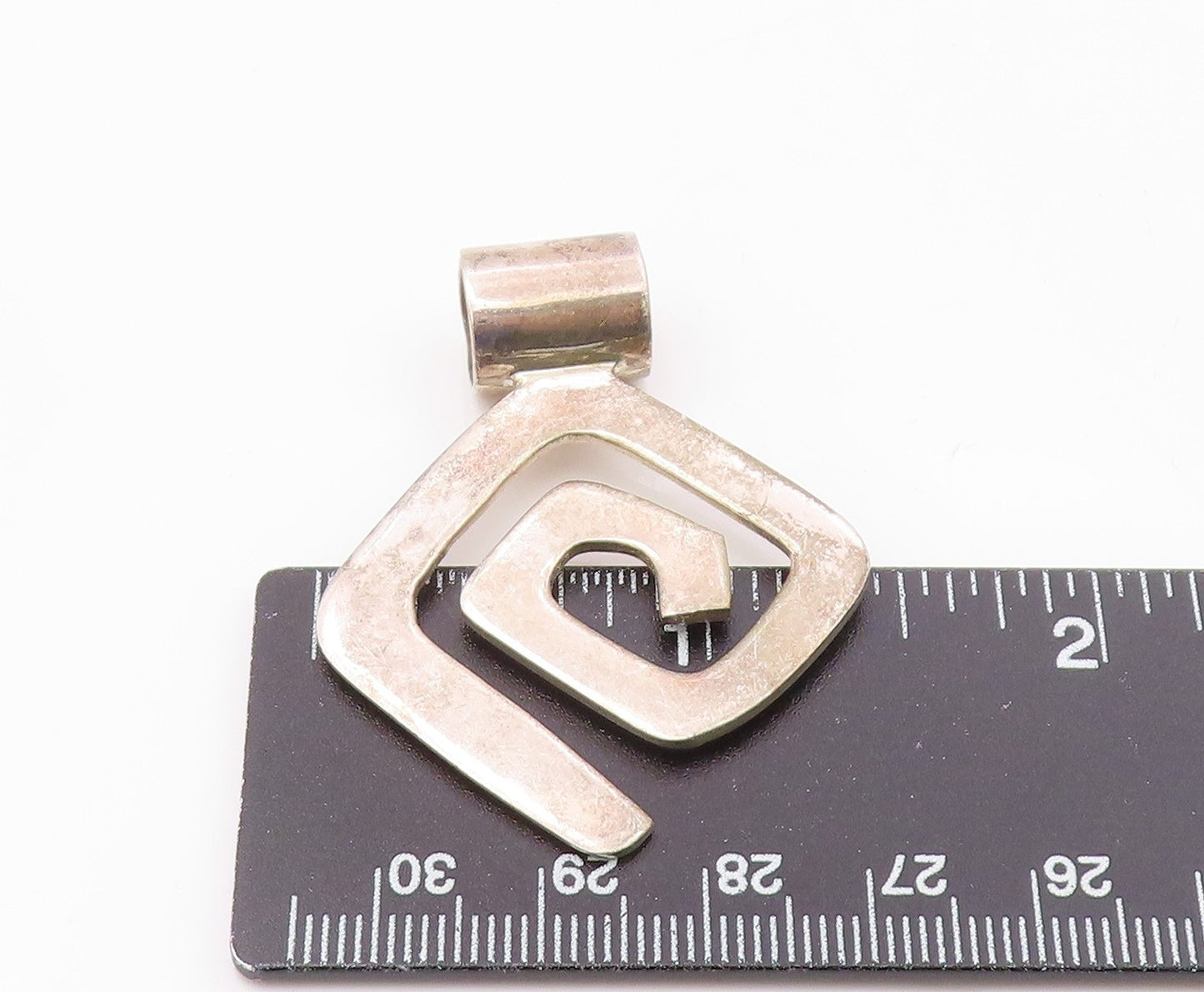 SILPADA 925 Sterling Silver Vintage Shiny Spiral Modernist Pendant PT19771