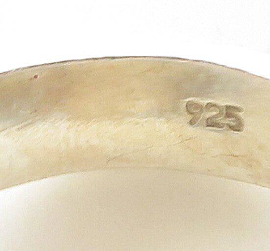 925 Sterling Silver Vintage Shiny Textured Round Band Ring Sz 11.5 RG17879