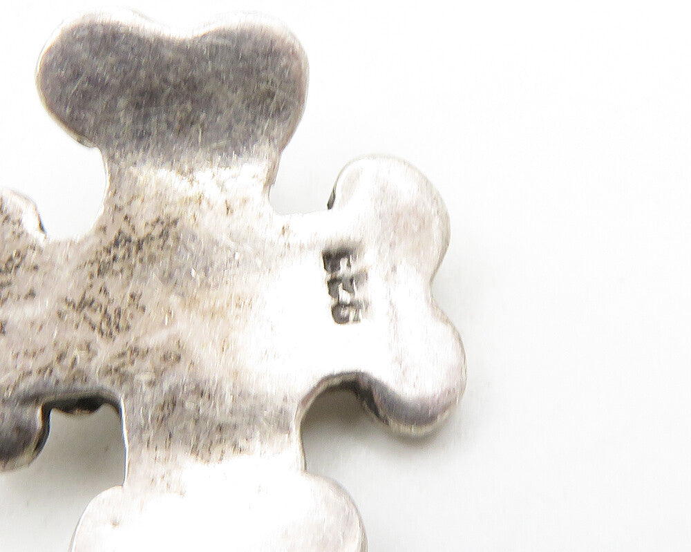 925 Sterling Silver Vintage Dark Tone Swirl Cross Petite Pendant PT15104