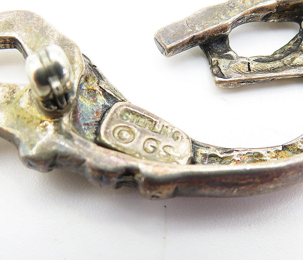 GLENN SANDOVAL NAVAJO 925 Silver Vintage Kokopelli Dancer Brooch Pin BP2813