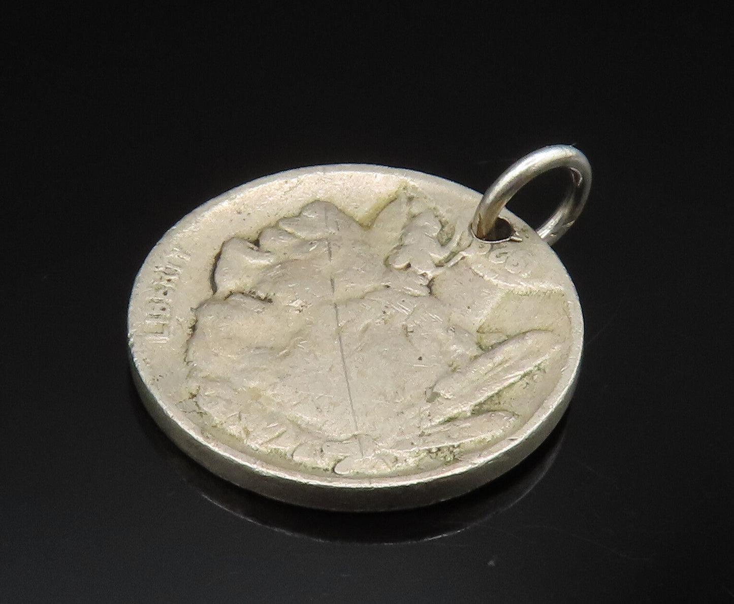 925 Silver Vintage Indian Head Five Cents Buffalo Coin Pendant PT20539
