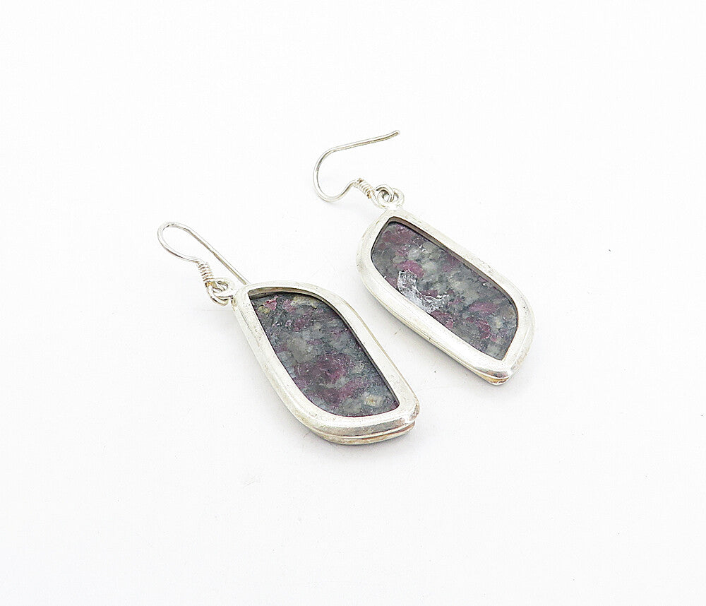 925 Sterling Silver Gemstone Minimalist Shiny Dangle Earrings EG3749