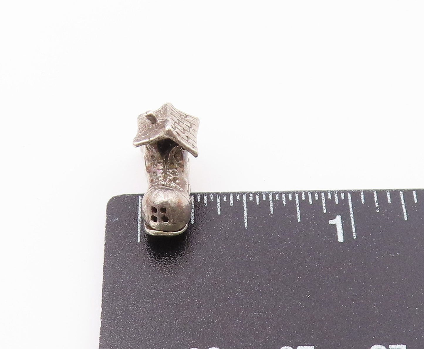 925 Silver Vintage Boot House & Enamel Family Charm Pendant (OPENS) PT20586