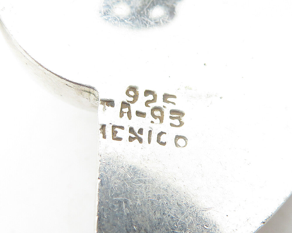 MEXICO 925 Sterling Silver Vintage Modernist Non Pierce Earrings EG6120