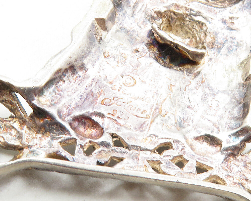 JEZLAINE 925 Sterling Silver Vintage Dark Tone Dog & Bone Pendant PT7482