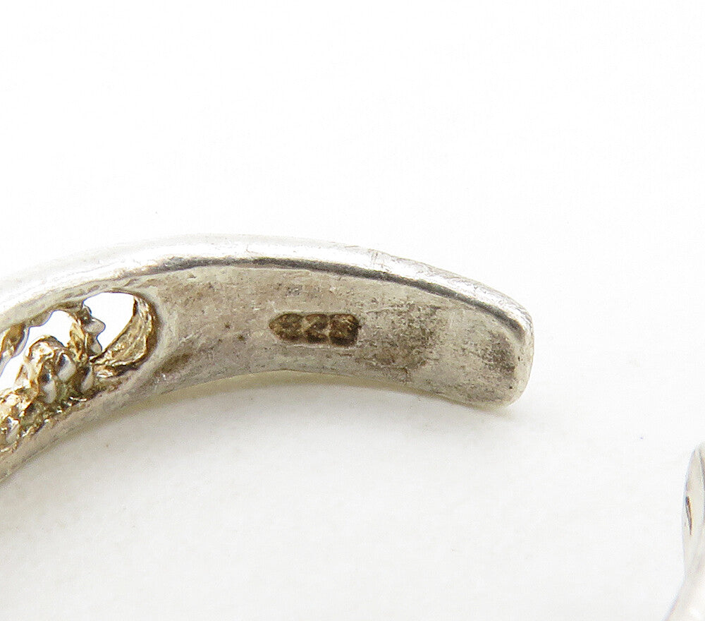 925 Sterling Silver Vintage Petite Shiny Twist Swirl Band Ring Sz 3 RG16738