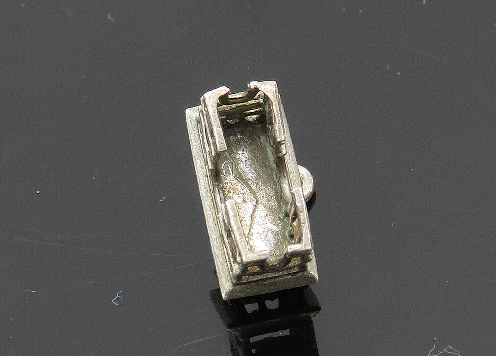 925 Sterling Silver Vintage Petite Dark Tone Arch Landmark Pendant PT16409