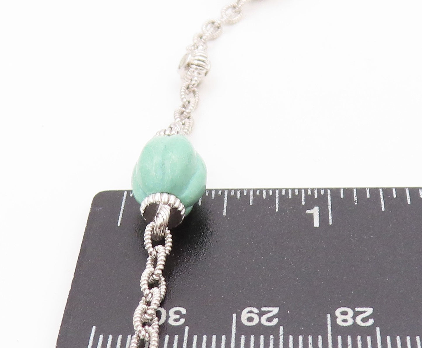 925 Sterling Silver Vintage Necklace JUDITH RIPKA Turquoise Citrine Chain NE4555