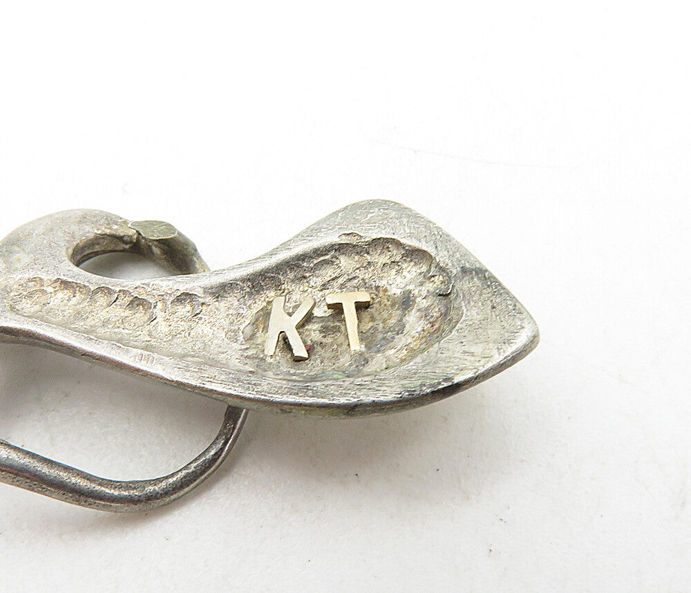 KT 925 Sterling Silver Vintage Dark Tone Modernist Woman Love Pendant PT6521