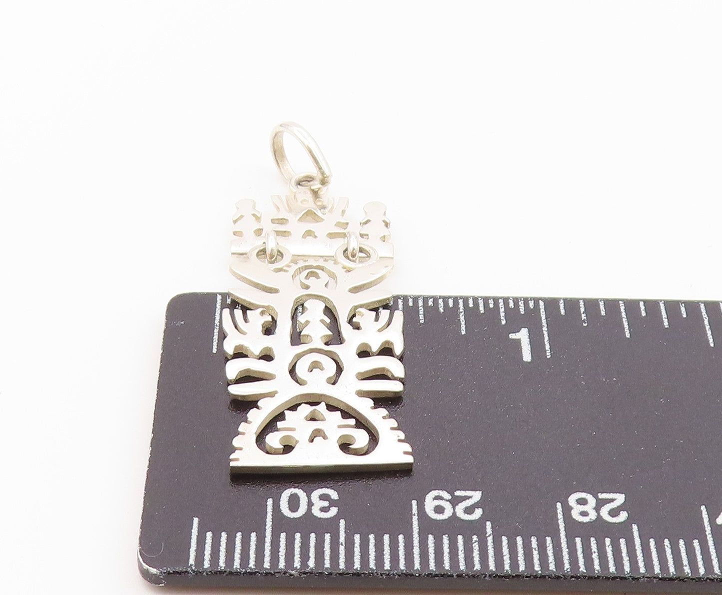 925 Sterling Silver Vintage Human Figures Cutout Scenery Pendant PT21232