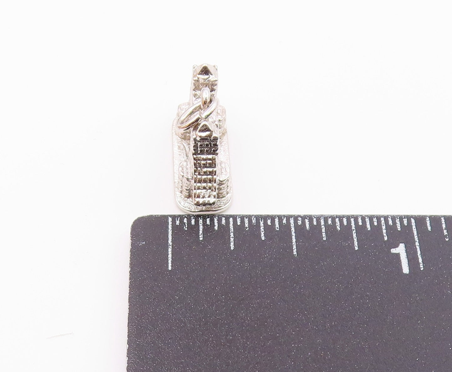 925 Sterling Silver Vintage Split Bridge Charm Pendant PT20442